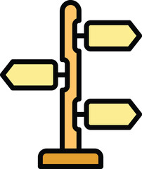 Poster - Shop store direction icon outline vector. Gps point. Button cart color flat