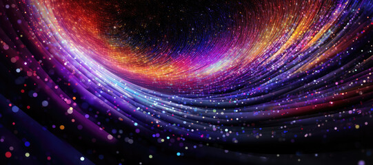 Wall Mural - Shiny Shimmery Waves Abstract Background