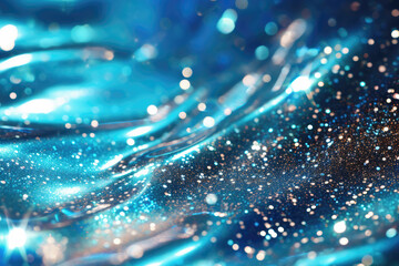 Wall Mural - Shiny Shimmery Liquid Waves Abstract Background