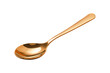 golden ice spoon on red background