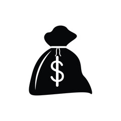 Canvas Print - money bag logo icon