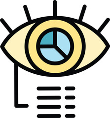 Poster - watch business idea icon outline vector. template team. strategy solution color flat