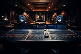 Fototapeta  - Recording Studio Control Room, Generative AI