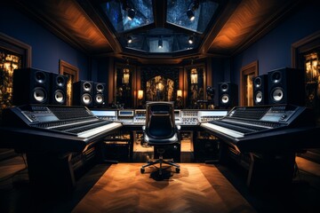 Recording Studio Control Room, Generative AI