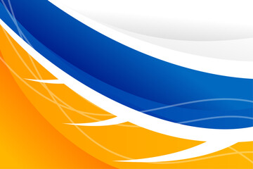 Poster - abstract fluid background with blue and orange color on white background. vector illustration. transparency wave line pattern.