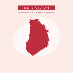 Vector illustration vector of El Bayadh map Africa