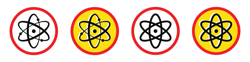 Atom set icon, vector illustration