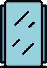 Poster - Photo studio wall icon outline vector. Camera equipment. Shoot video color flat
