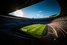 Camp Nou Stadium View. Generate Ai
