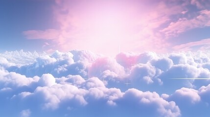 Wall Mural - Pink cloud background