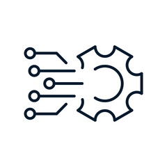 Poster - The concept of digital technologies. Vector icon isolated on white background.