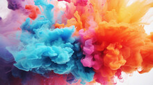 七色の抽象的な爆発 Multi Color Abstract Explosion. Created By Generative Ai