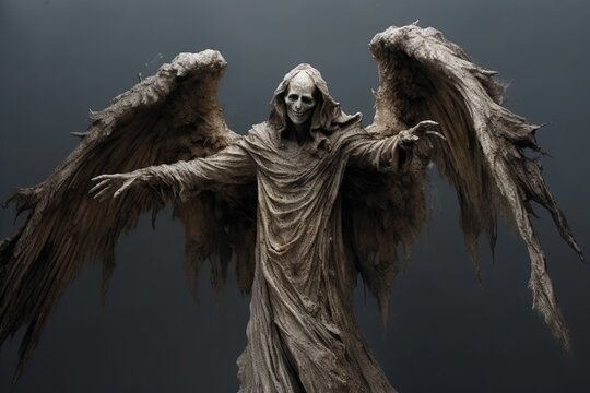 angel of death flapping with wings 