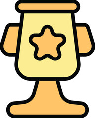 Poster - Study case cup icon outline vector. Research learn. Data digital color flat