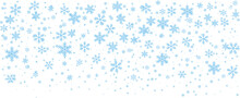 Winter Blue Snowflakes Vector Background. Christmas Background