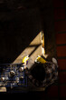 © Wavebreak Media - Overhead view of indian man wearing yellow gloves and cleaning worktop in kitchen, copy space