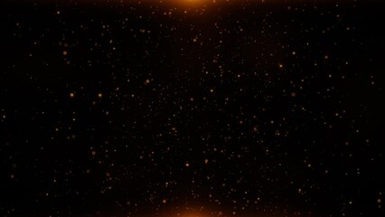 Wall Mural - 3D 4K Golden glitter particle bokeh dust light rising, Glitter luxury particle stripe Cinematic background. Oscar awards gala show. abstract light motion titles, music stage TV show. awards stage