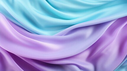 Leinwandbilder - Generative AI : Pastel Purple and Light Turquoise fabric cloth background texture
