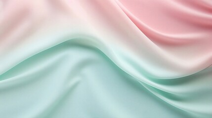 Aufkleber - Generative AI : Abstract Pastel Pink and Mint Green wave modern soft luxury texture with smooth and clean vector subtle background illustration.