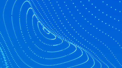 Poster - Digital technology background. Big data visualization. Technology and science. 3d rendering.