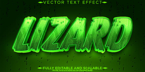 lizard text effect, editable animal and chameleon text style
