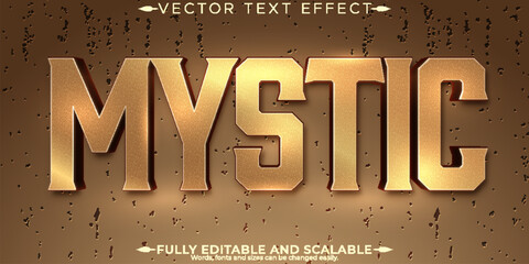 Editable text effect, mystic desert text style