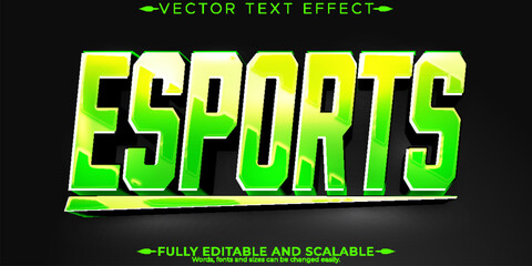 Wall Mural - Esport text effect, editable game and offline text style