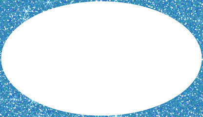 Wall Mural - Blue circle frame glitter on transparent background. Rectangle element .Design for decorating,background, wallpaper, illustration

