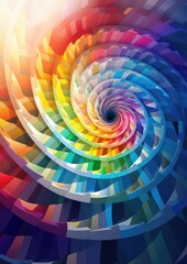 Wall Mural - magic and colorful spiral with galaxy on it, space and universe wallpaper. generative ai.