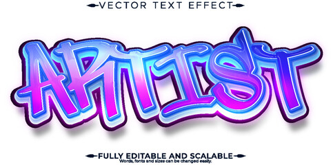 Canvas Print - Graffiti text effect, editable spray and paint text style