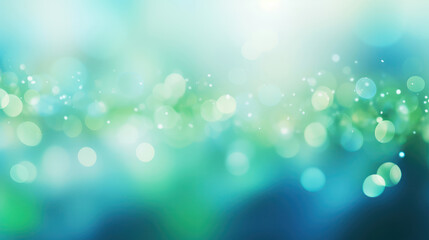 Abstract blue and green bokeh background