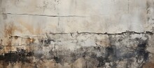 Aged Vintage Concrete Wall Texture Background. Generative AI Technology.