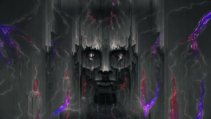 Wall Mural - mystic woman's face and energy