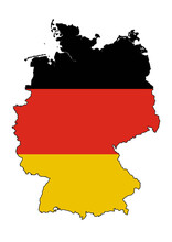 Germany Country Map With Flag