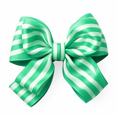 Wall Mural - Realistic party gift bow decoration with stripe pattern