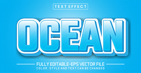 Poster - Ocean blue font Text effect editable