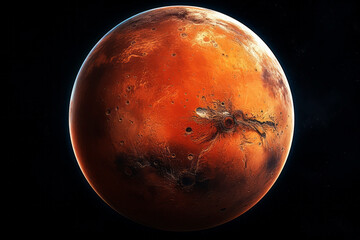 Wall Mural - the planet mars. generative ai