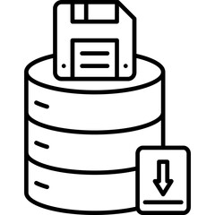 Sticker - Save Data Icon