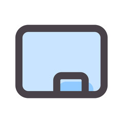 Sticker - whiteboard flat line icon