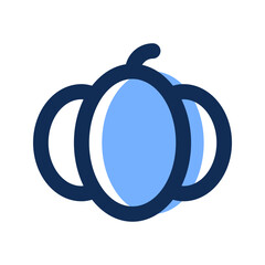 Sticker - pumpkin filled line icon