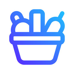 Poster - harvest basket gradient icon