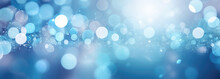 Wide Blue Defocused Holiday Festival Background Material