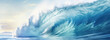 © evening_tao - Wide surf view of clear rushing waves
