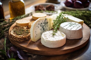 Sticker - assorted homemade cheeses with herbs and spices