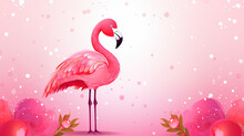 Flamingo Em Fundo Rosa 