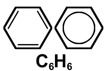 Wall Mural -  Benzene chemical structure,