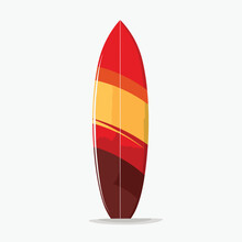 Surfboard Vector Flat Minimalistic Isolated Illustration