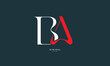 Alphabet letter icon monogram logo BA