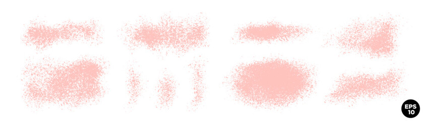 Poster - Textured artistic spots, grain backgrounds, abstract vector shapes.