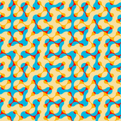 Fototapete - Geometric abstract pattern. Intersection style. Seamless vector image